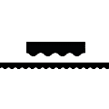Teacher Created Resources Border Trim, Scalloped, 2 3/16" x 35" Strips, Black, Pack Of 12 1 thumbnail image