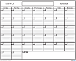 SwiftGlimpse Monthly Wall Planner, 18″ x 24″, Black/White, Undated