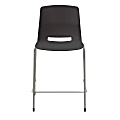 KFI Studios Imme Stacking Bar Stool, 39"H, Black/Silver