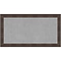 Amanti Art Magnetic Bulletin Board, Steel/Aluminum, 26" x 14", Whiskey Brown Rustic Wood Frame