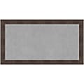 Amanti Art Magnetic Bulletin Board, Steel/Aluminum, 26" x 14", Whiskey Brown Rustic Wood Frame 1 thumbnail image