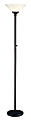 Adesso® Aries 300W Torchiere Floor Lamp, 73"H, White Shade/Black Base