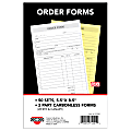 COSCO Order Form Book, 2-Part Carbonless, 8-1/2" x 5-1/2", Simple, Book Of 50 Sets