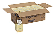 Preference 2-Ply Facial Tissue, White, 100 Tissues Per Box, Case Of 36 Boxes