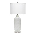 Lalia Home Argyle Classic Table Lamp, 29-1/4"H, White Shade/Brushed Nickel Base