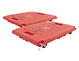 Bostitch® Mule Dollies, 3-1/8"H x 14"W x 18-1/2"D, Red, Pack Of 2 Carts 1 thumbnail image