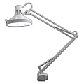 Ledu Professional Fluorescent/Incandescent Swingarm Clamp-On Lamp, Adjustable Height, White
