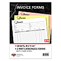 COSCO Invoice Form Book With Slip, 3-Part Carbonless, 8-1/2" x 11", Artistic, Book Of 50 Sets 1 thumbnail image