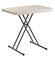 National Public Seating Commercialine® Height-Adjustable Personal Folding Table, 28"H x 20"W x 30"D, Speckled Gray 1 thumbnail image