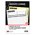 COSCO Invoice Form Book With Slip, 2-Part Carbonless, 8-1/2" x 11", Business, Book Of 50 Sets