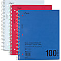Mead® Mid-Tier Notebook, 8-1/2" x 11", 1 Subject, College Rule, 100 Sheets, Assorted