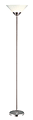 Adesso® Pisces Floor Lamp, 73"H, Satin Steel/White