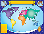 Scholastic Practice Chart, World Map, 17" x 22"