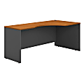 Bush Business Furniture Components Corner Desk Right Handed 72"W, Natural Cherry/Graphite Gray, Premium Installation