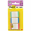 Post-it® Durable Tabs, 1" x 1 1/2", Blue/Green/Red Color Bars, 22 Flags Per Pad, Pack Of 3 Pads 1 thumbnail image