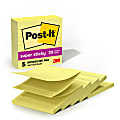 Post-it Super Sticky Pop Up Notes, 4 in x 4 in, 5 Pads, 90 Sheets/Pad, 2x the Sticking Power, Canary Yellow, Lined