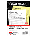 COSCO Sales Order Form Book With Slip, 2-Part Carbonless, 5-1/2" x 8-1/2", Script, Book Of 50 Sets