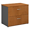 Bush Business Furniture Components 35-2/3"W x 23-3/10"D Lateral 2-Drawer File Cabinet, Natural Cherry/Graphite Gray, Premium Installation