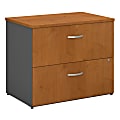 Bush Business Furniture Components 35-2/3"W x 23-3/10"D Lateral 2-Drawer File Cabinet, Natural Cherry/Graphite Gray, Premium Installation 1 thumbnail image