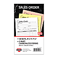 COSCO Sales Order Form Book With Slip, 3-Part Carbonless, 4-1/4" x 7-1/4", Artistic, 50 Sets