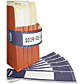 Tabbies File Pocket Handles, TAB68807, 2"W x 9 5/8"L, Dark Blue, Tyvek, Pack Of 48
