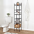 Honey Can Do 6-Tier Space-Saving Shelving Tower, 59-7/8”H x 11-1/16”W x 12-5/8”D, Black 1 thumbnail image