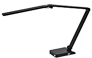 V-Light Extendable Z-Bar LED Task Lamp With USB Charging Port, 25"H, Black