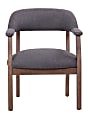 Boss Office Products Traditional Guest Chair, Slate Gray/Brown