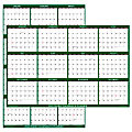 2025 SwiftGlimpse Reversible Yearly Wall Calendar, 32” x 48”, Green, January To December 1 thumbnail image