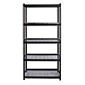 Hirsh® Iron Horse 2300 Steel Wire Deck Shelving Unit, 5 Shelves, 72"H x 36"W x 18"D, Black