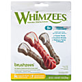 Whimzees Brushzees Natural Dental Chews, Medium, 7.4 Oz, Total Qty 4 1 thumbnail image