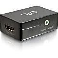 C2G Pro HDMI to VGA Converter - HDMI to VGA Adapter - 1 x HDMI Female Digital Audio/Video - 1 x HD-15 Female VGA, 1 x Mini-phone Audio - Black 1 thumbnail image