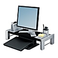 Fellowes® Professional Series Flat Panel Workstation, Black/Silver