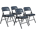 National Public Seating Series 1200 Folding Chairs, Blue/Char-Blue, Set Of 4 Chairs 1 thumbnail image