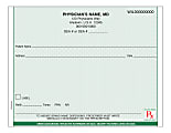 Custom Horizontal Prescription Pads, Green, 1 Part, 5-1/2" x 4-1/4", 100 Sheets Per Pad, Pack of 4 Pads