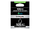Lexmark™ 105XL High-Yield Black Ink Cartridge, 14N1012 1 thumbnail image