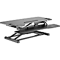 Amer Mounts Dual Monitor 38"W Adjustable Height Standing Desk With Keyboard Tray, Black 1 thumbnail image