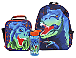 Office Depot® Brand School Backpack and Lunch Box Set With Water Bottle, Blue Dinosaur 1 thumbnail image