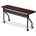 Iceberg OfficeWorks™ 60"W Mobile Training Table, Rectangle, Mahogany 1 thumbnail image