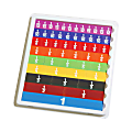 Learning Advantage Fraction Tiles With Work Tray Set, Assorted Colors, Grades 2-6, Set Of 52 Pieces 1 thumbnail image