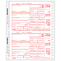 ComplyRight™ 1099-B Tax Forms, 4-Part, Copy A, State, B, C, 1-Wide, Continuous, 9" x 11", Pack Of 100 Forms 1 thumbnail image