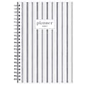 2027 Blue Sky Linen Stripe Gray Weekly/Monthly Planning Calendar, 5x8, 0%, Clear PET, Jan–Dec, RY27 1 thumbnail image