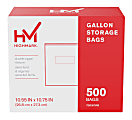 Highmark® Plastic Storage Bags, Gallon Size, Clear, Pack Of 500 Bags 1 thumbnail image
