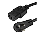 StarTech.com Right-Angle NEMA 5-15P To C13 Computer Power Cord, 15' 1 thumbnail image