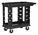 Suncast Commercial 2-Shelf Heavy-Duty Structural Foam Utility Cart, 34-13/16"H x 19-1/2"W x 41-3/4"D, Gray 1 thumbnail image