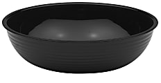 Cambro Camwear Round Ribbed Bowls, 15", Black, Set Of 4 Bowls