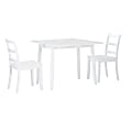 Linon Allbright Wood 3-Piece Folding Table Set, White