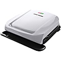 George Foreman 4 Serving Electric Indoor Grill And Panini Press, 6”H x 12”W x 12”D, Silver
