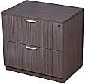 Boss Office Products 31"W x 22"D Lateral 2-Drawer File Cabinet, Driftwood/Beige