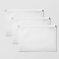 Office Depot® Brand Transparent Zipper Envelopes, Check Size, 10.79" x 6.69" x 1.26", Clear, Pack Of 3 1 thumbnail image